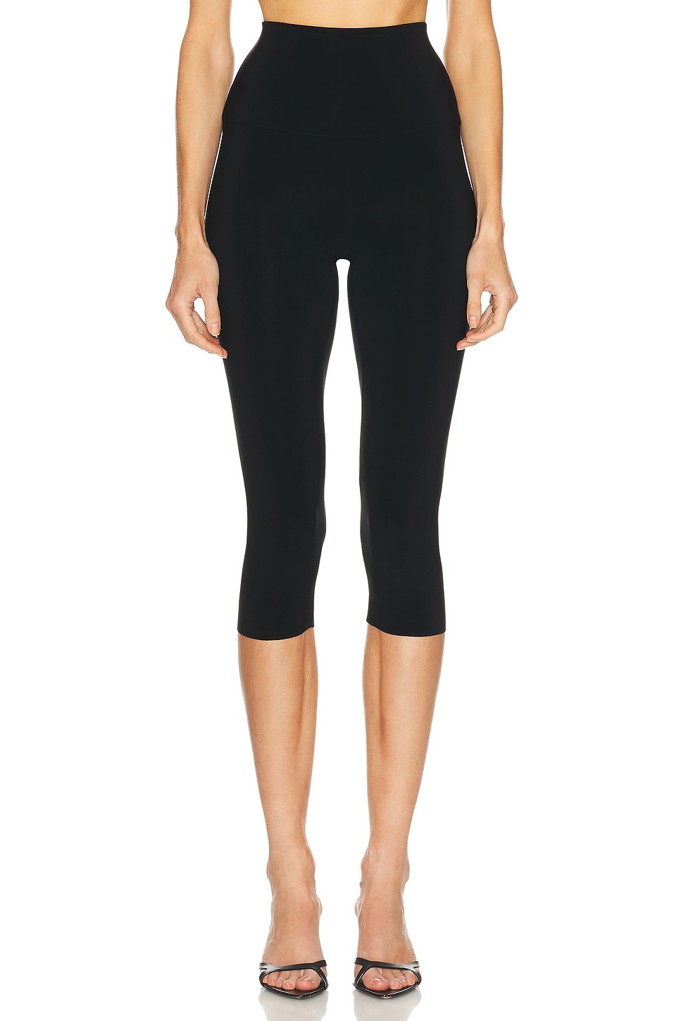 Norma Kamali x Lifestyle Pedal Pusher Capri Legging in Black