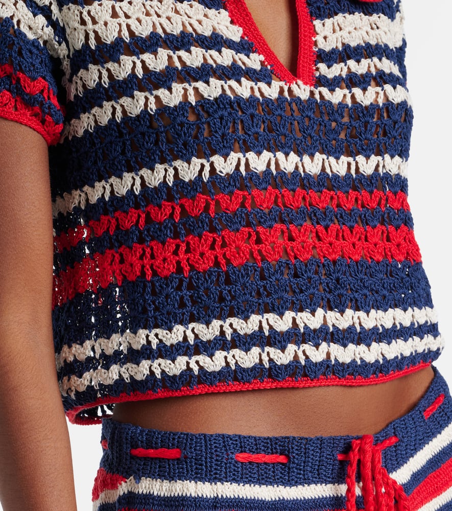 Anna Kosturova Crochet cotton crop top