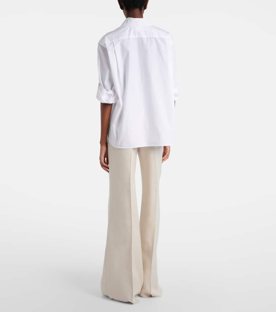 Badesse high-rise linen wide-leg pants