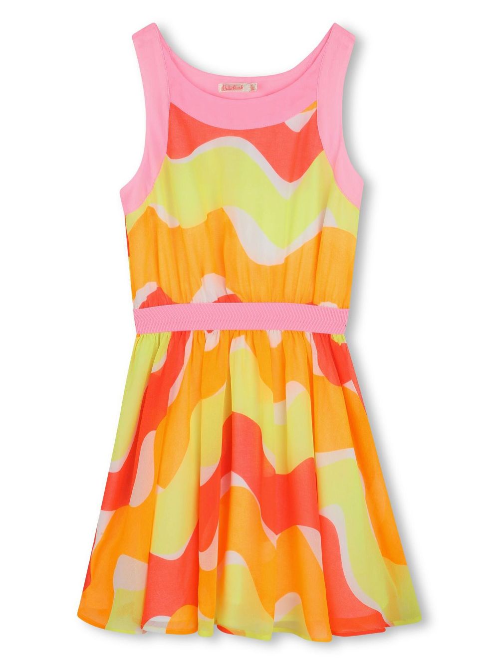 Swirl-print dress - Yellow