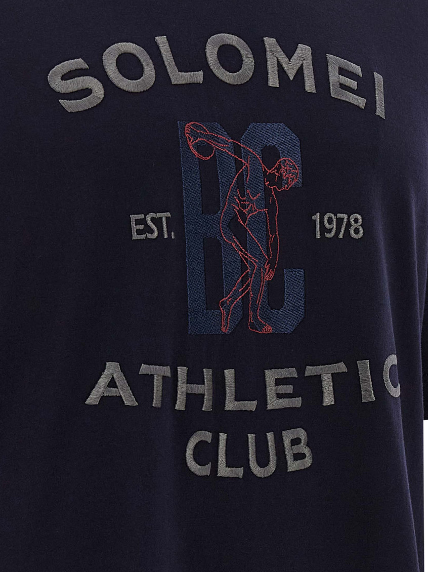 Blue Graphic Crew Neck T-Shirt