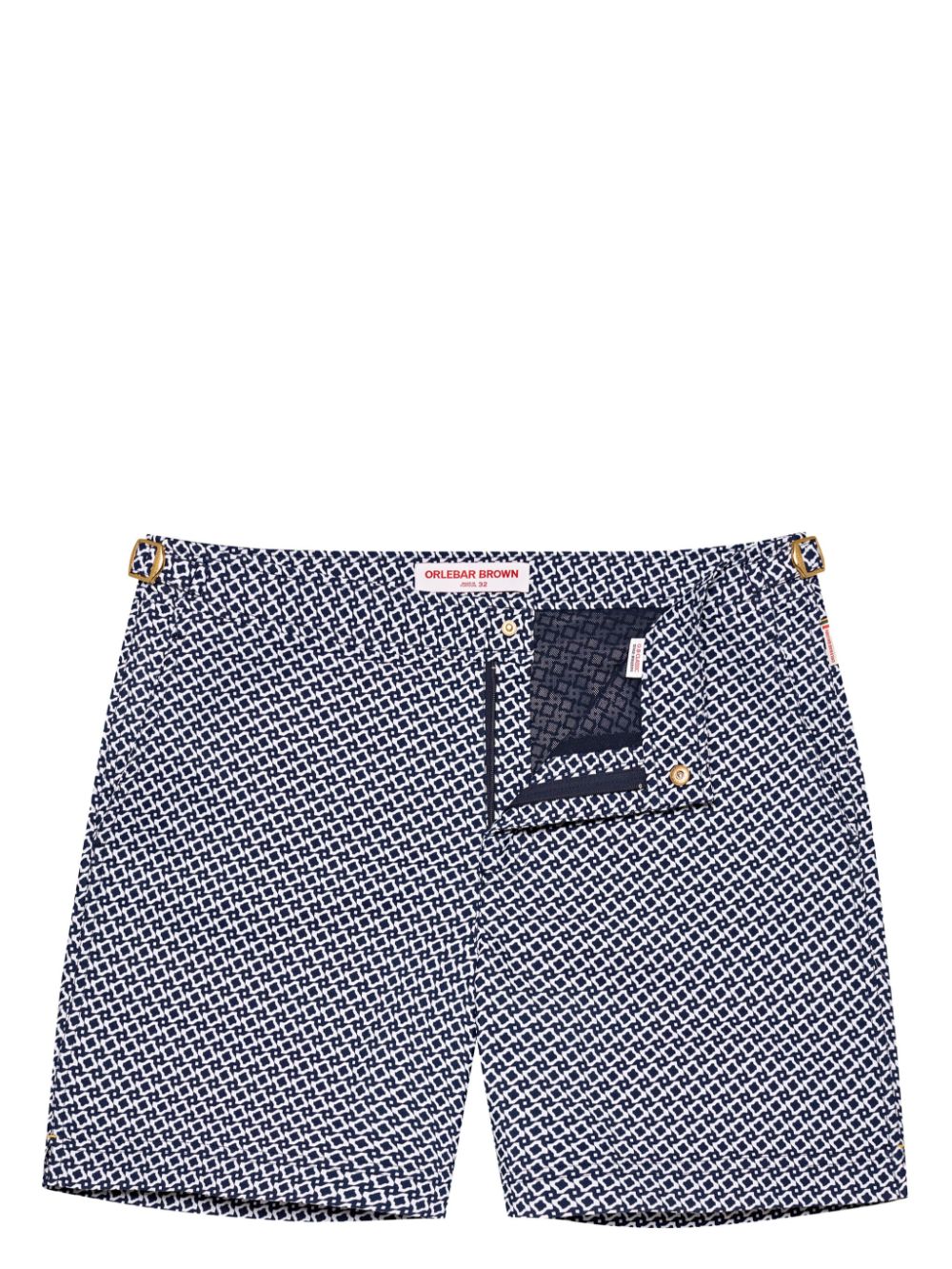Bulldog Geo Jacquard Tailored Fit 6 Swim Trunks