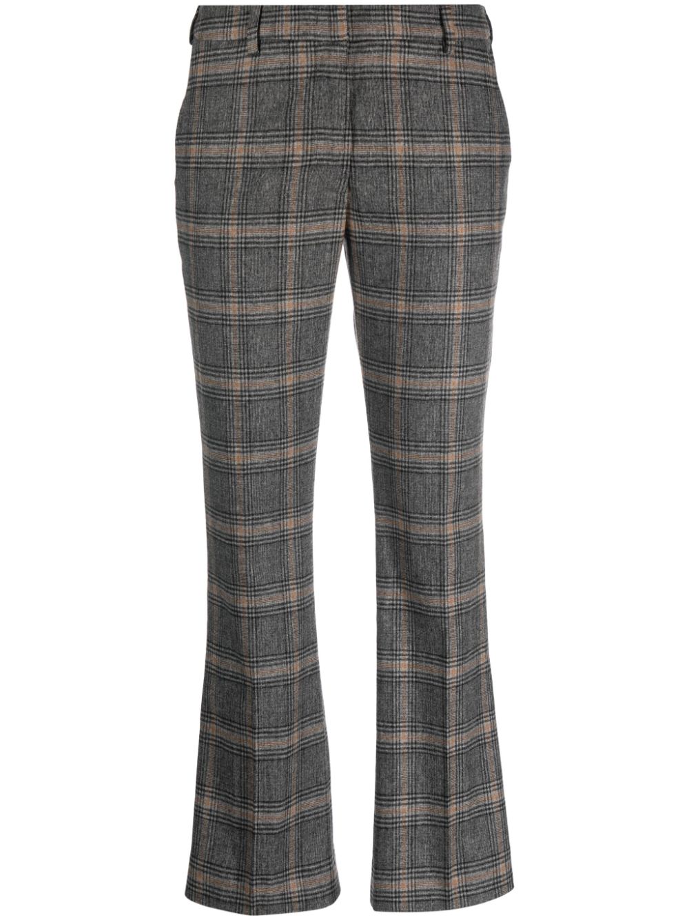 Checked tailored trousers - Grey