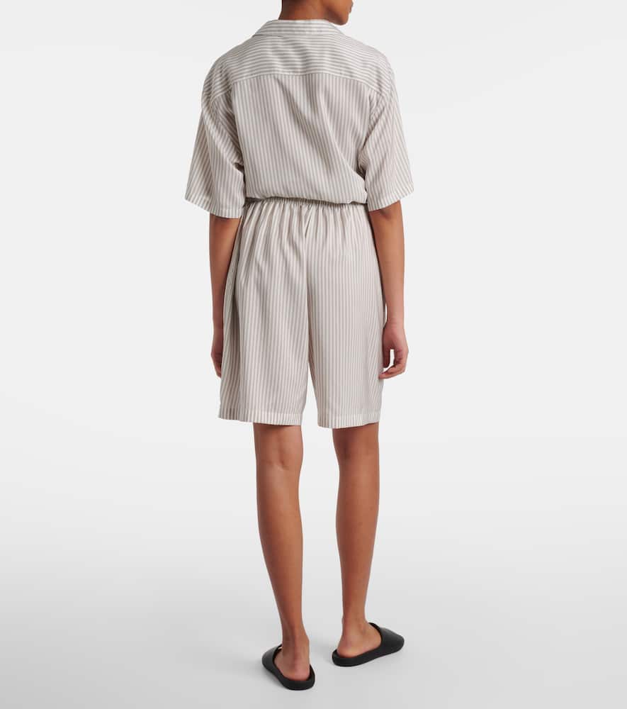 Zinnia striped silk shorts