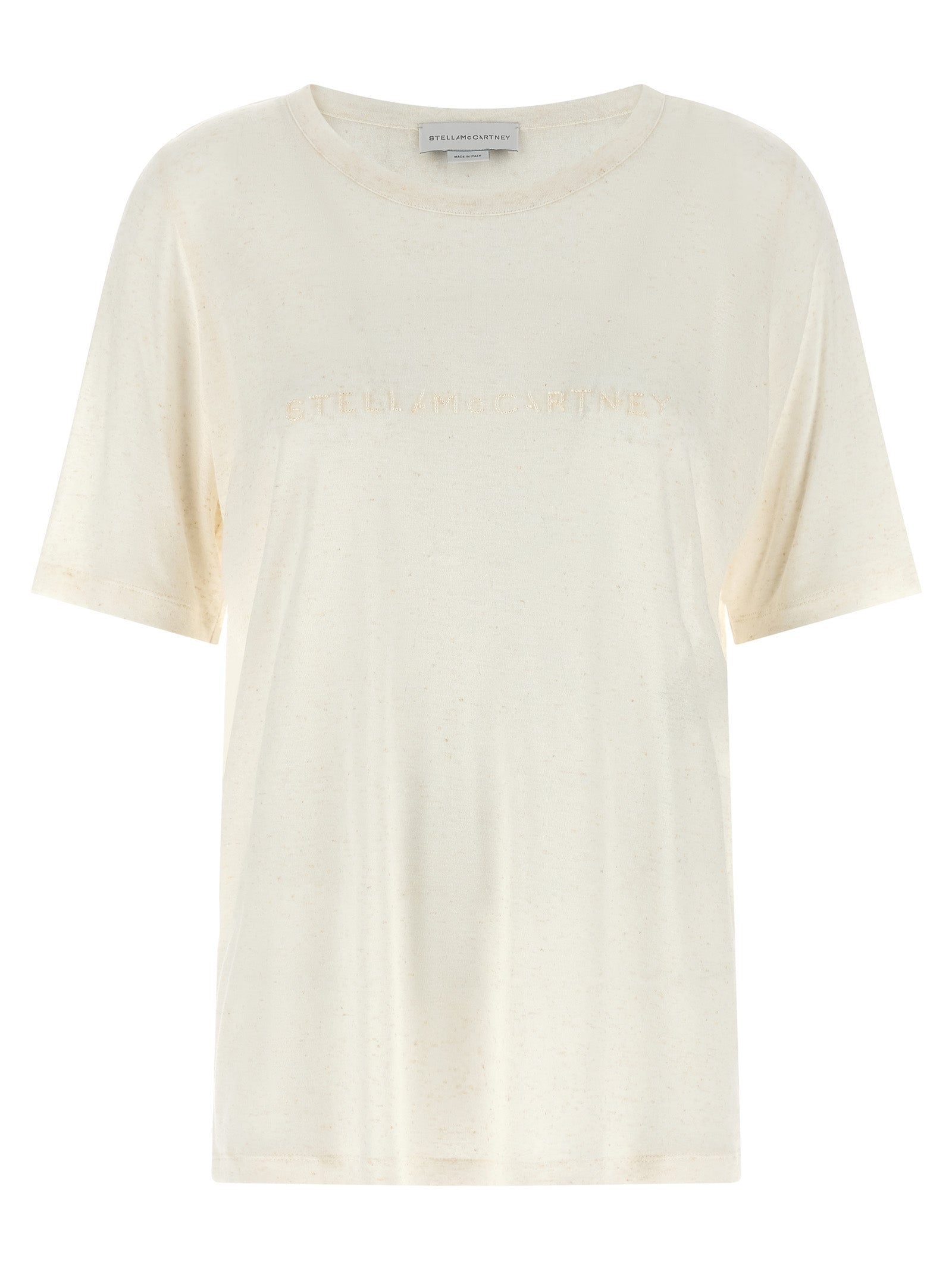 Logo-Embroidered Viscose T-Shirt — White