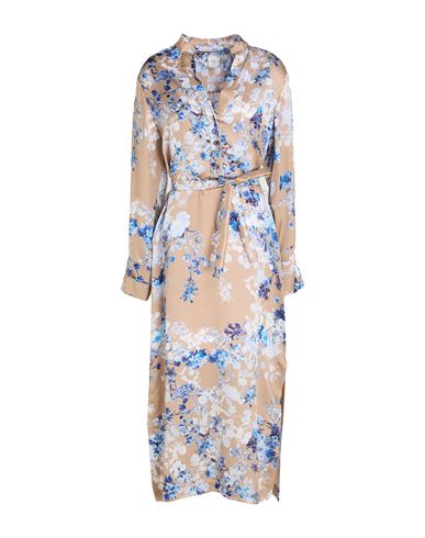 Woman Midi dress Khaki Size 6 Silk