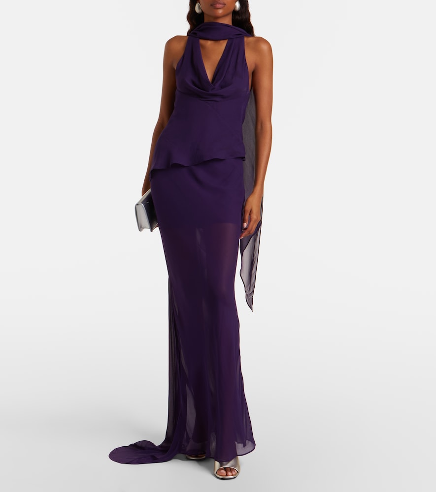 Diosa georgette maxi skirt
