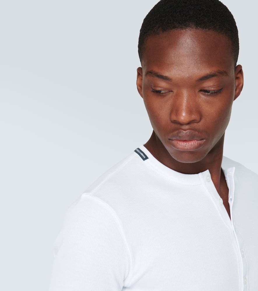 Re-Edition cotton jersey Henley shirt