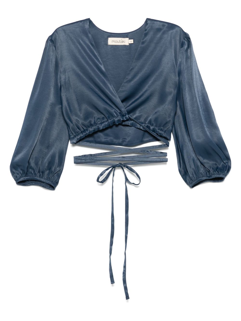 Satin blouse - Blue