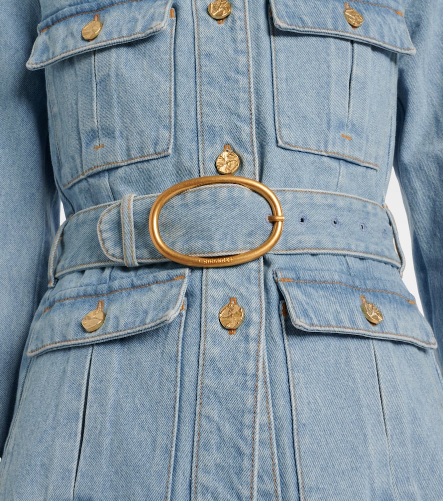Belted denim jacket