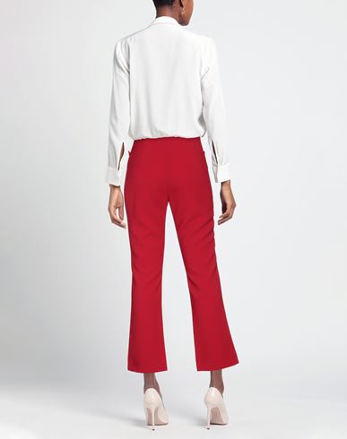 Woman Pants Red Size 6 Polyester, Elastane