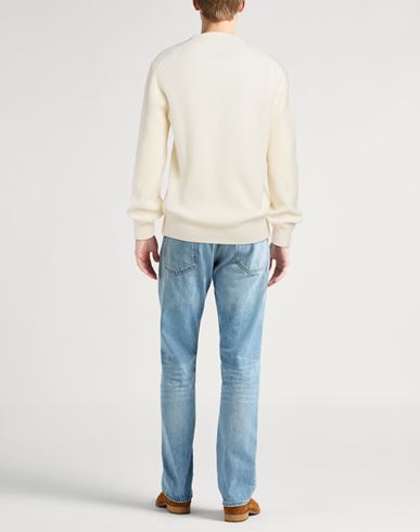 Man Sweater Cream Size 44 Virgin Wool