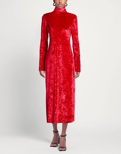 Pièce. Woman Midi dress Red Size 4 Viscose, Polyester, Elastane