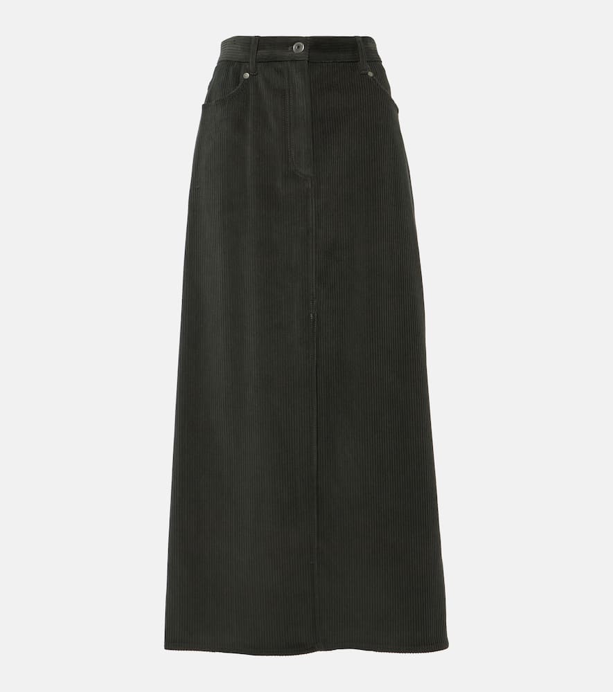 Cotton corduroy maxi skirt