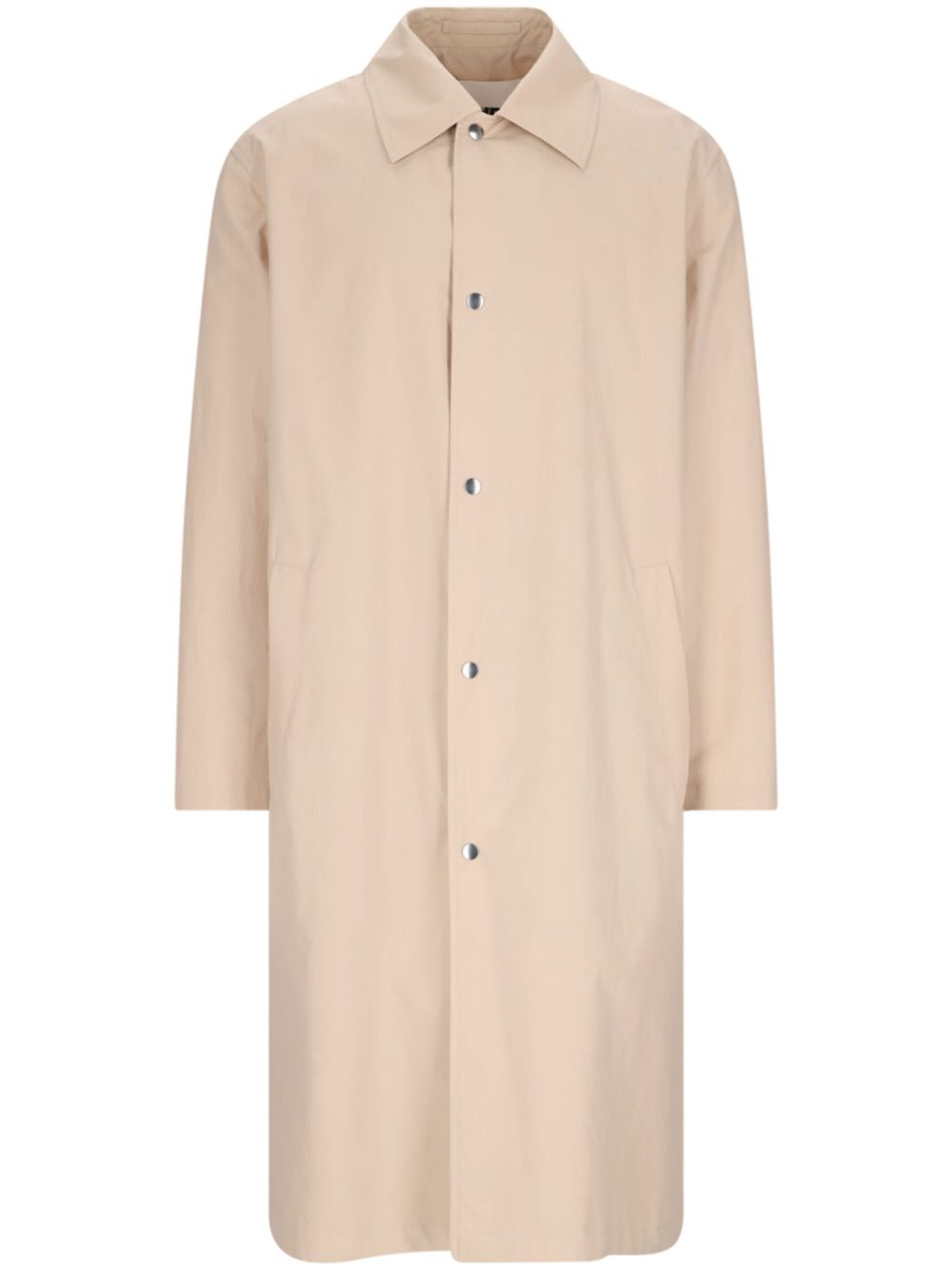 Logo-print coat - Neutrals