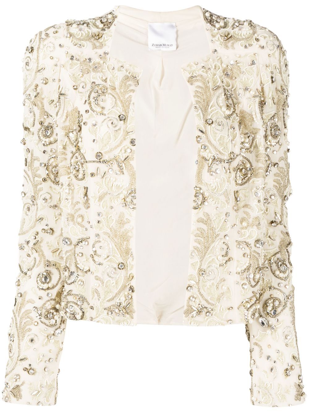 Baroque-embellished cardigan - Gold