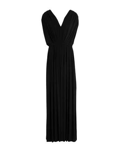 Woman Maxi dress Black Size 2 Viscose, Elastane