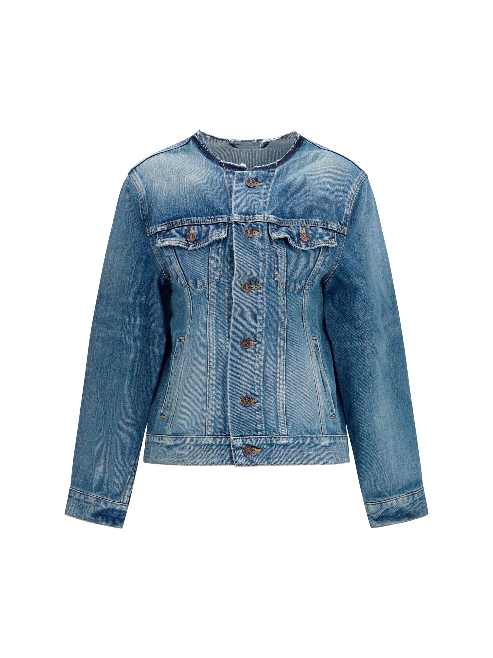 Hourglass Denim Jacket — Blue