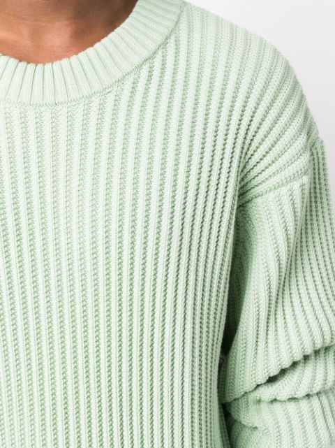 Crew-neck rib-knit jumper