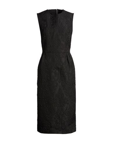 Woman Midi dress Black Size 6 Polyester, Cotton, Viscose