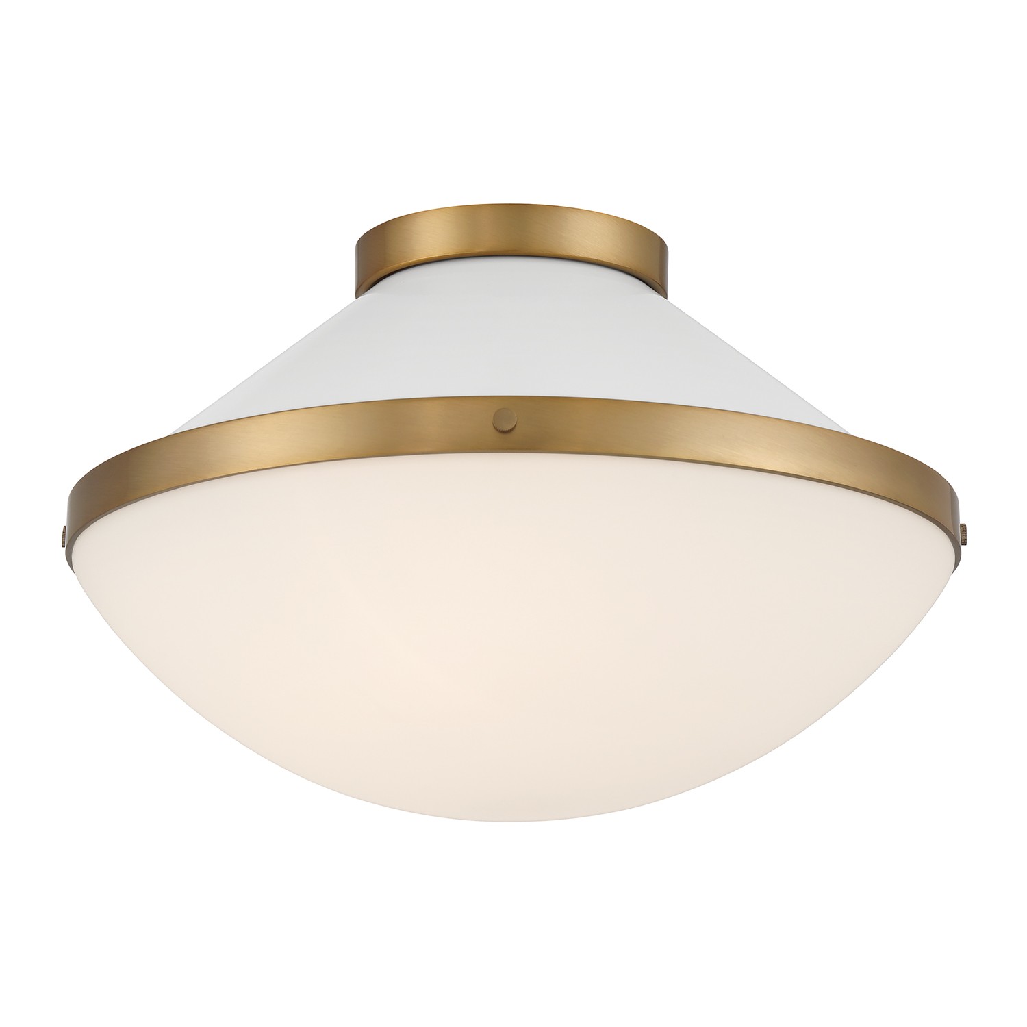 Vibrant Gold + White Flush Mount from the Xander Collection