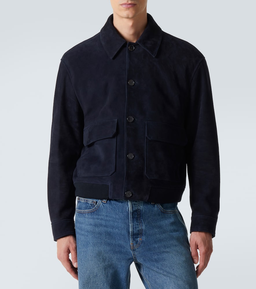 Suede blouson jacket