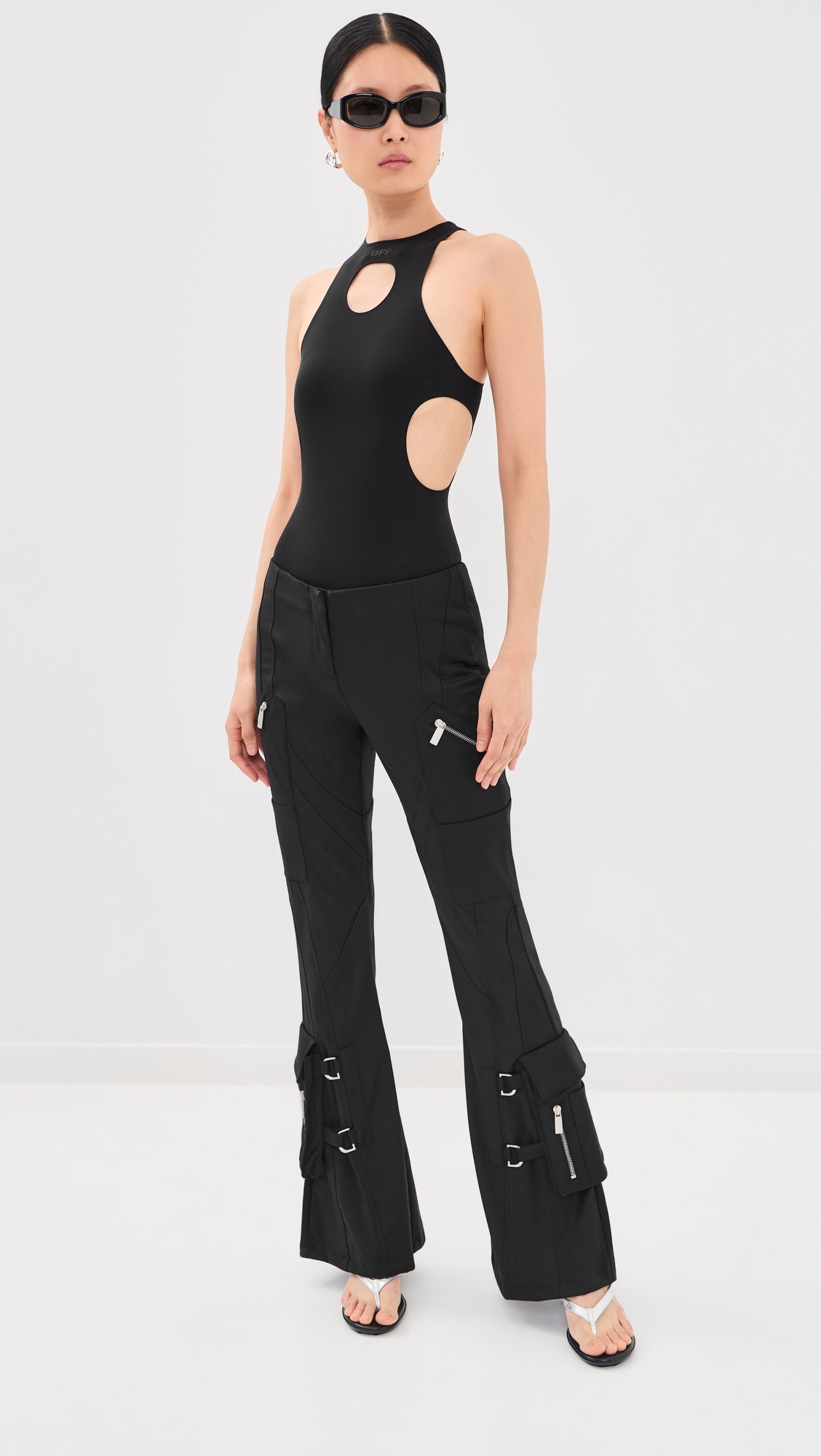 Scuba Meteor Thong Bodysuit Black