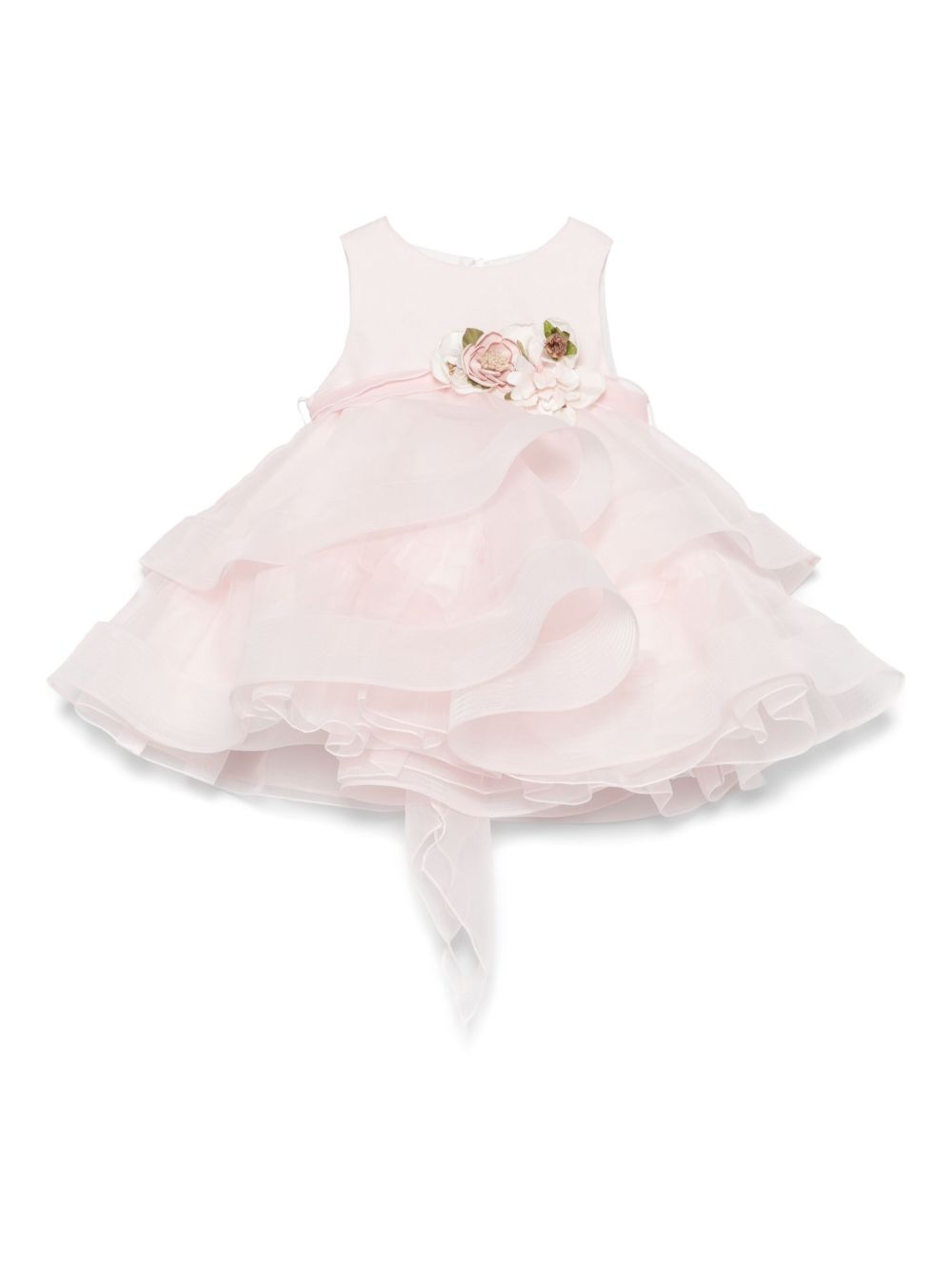 Floral-appliqué dress - Pink