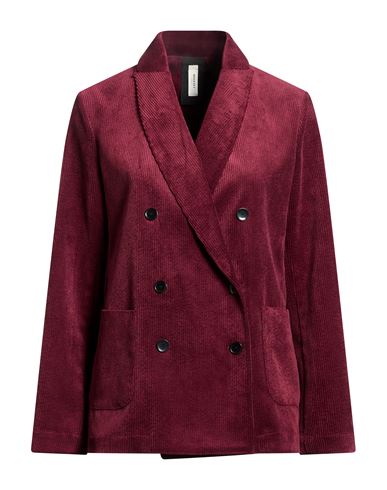 Woman Blazer Burgundy Size 4 Polyester, Nylon, Elastane