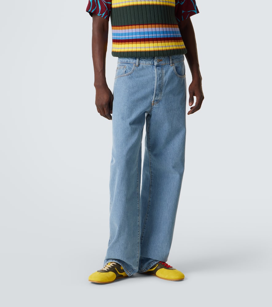 Logo straight jeans