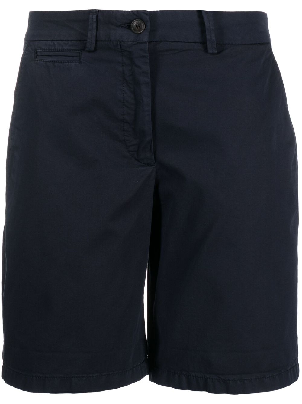 Embroidered-logo cotton-lyocell-blend shorts - Blue