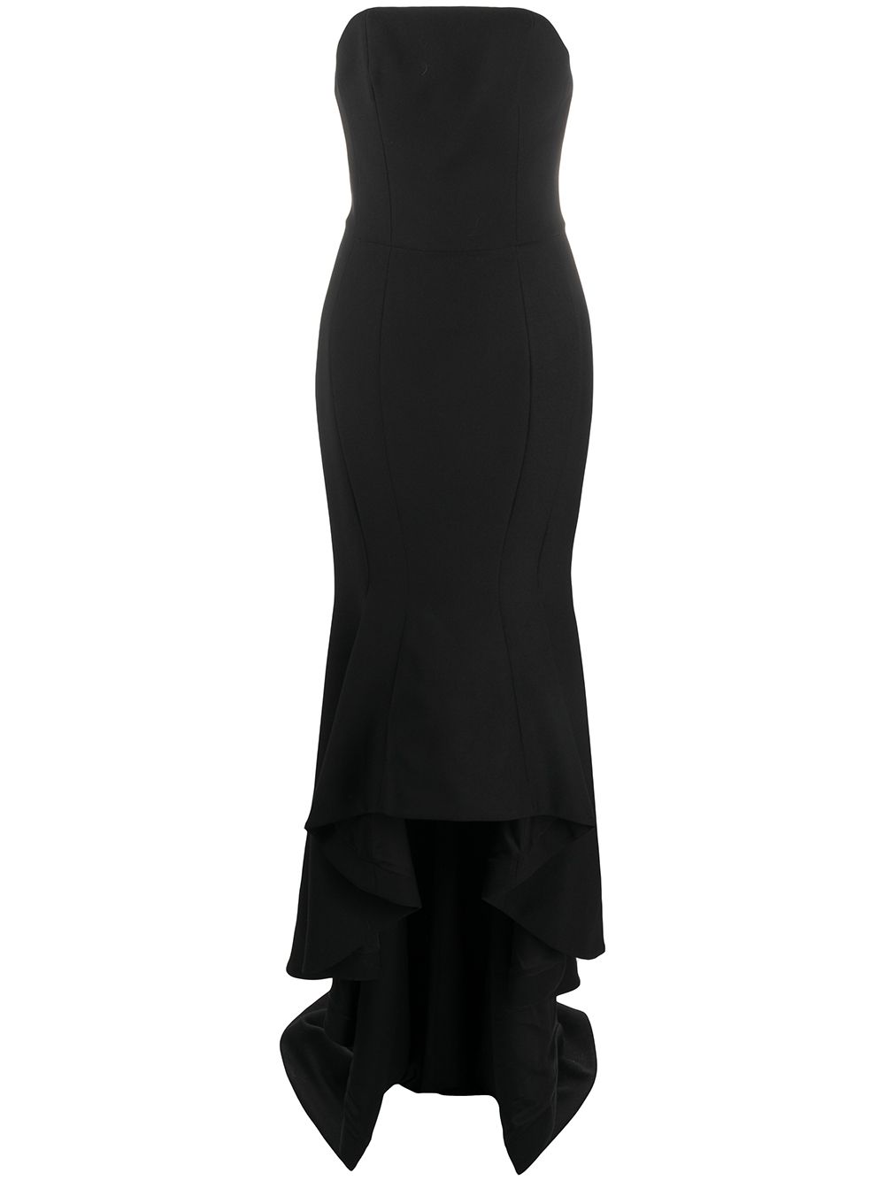 Strapless design gown - Black