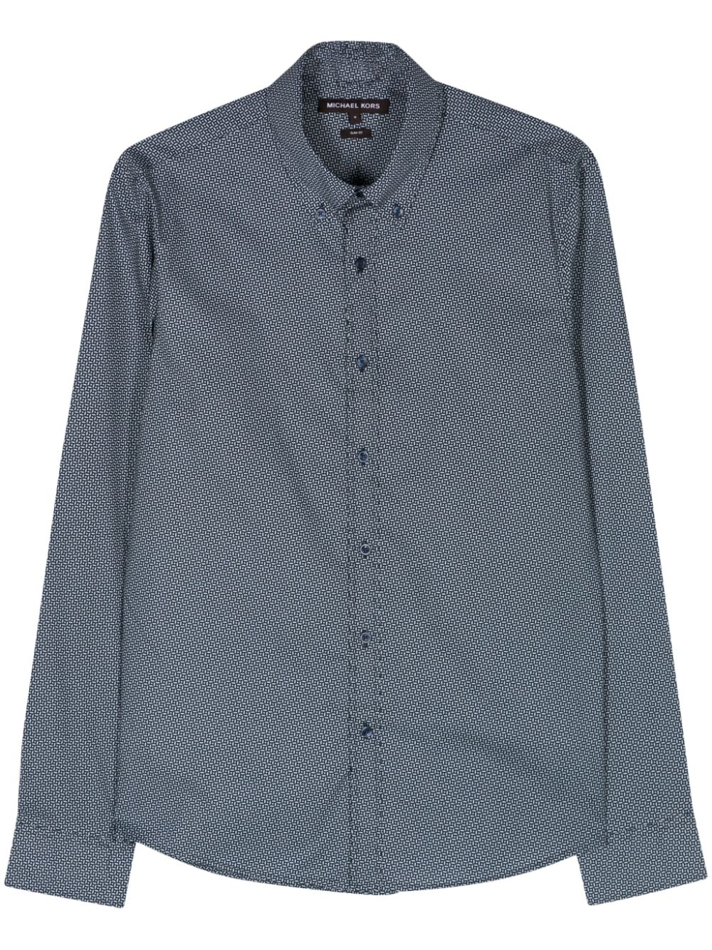 Graphic-print cotton shirt - Blue