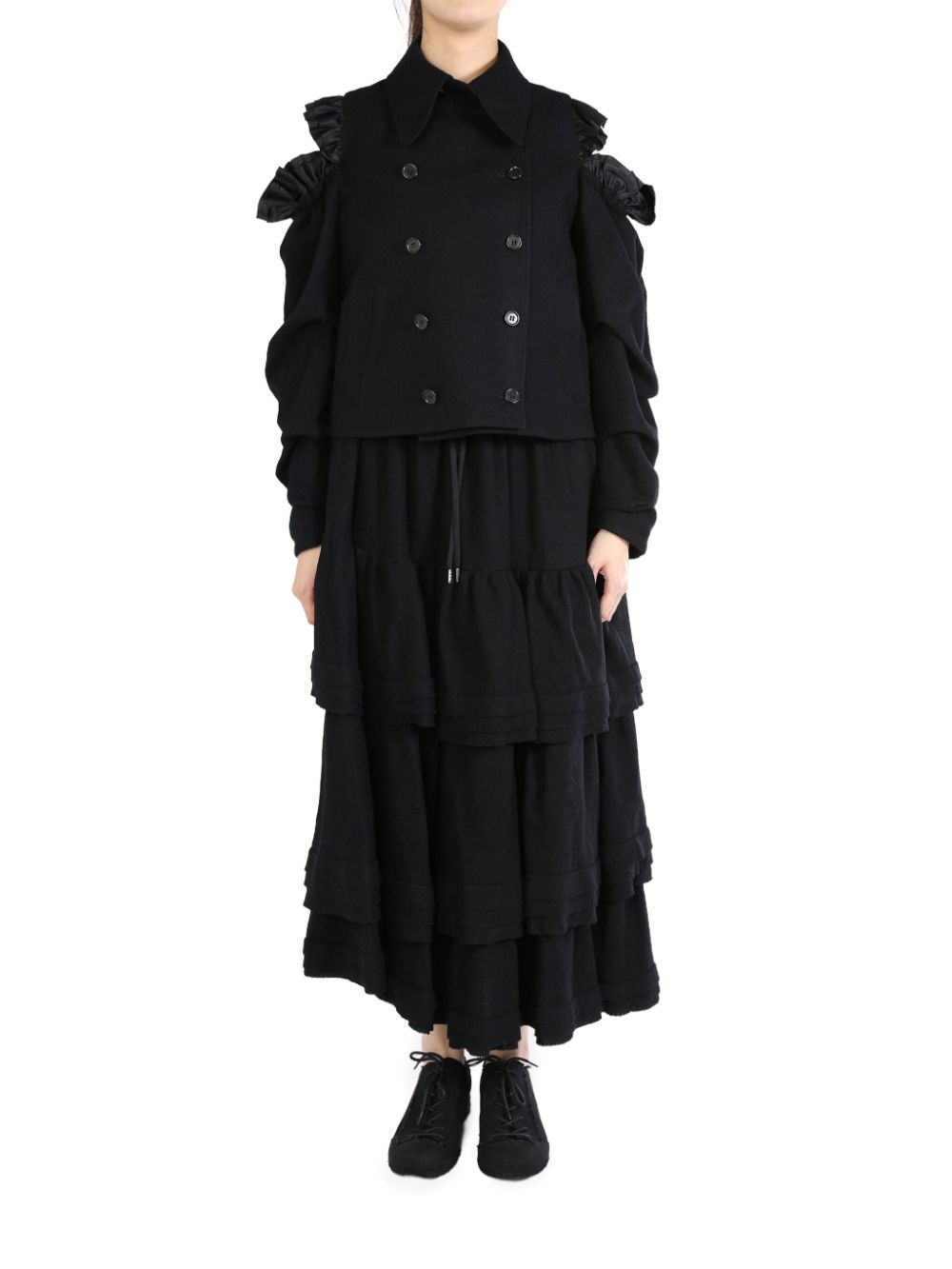 Wrinkled jacket - Black