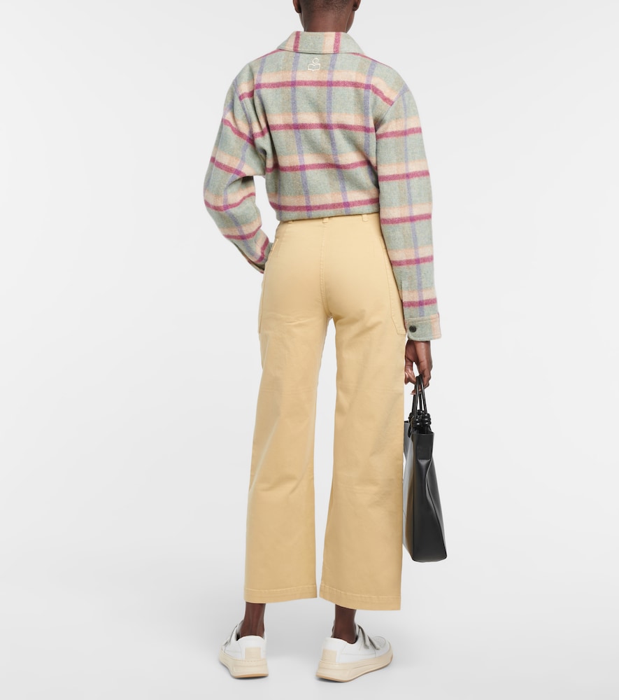 High-rise cropped cargo pants