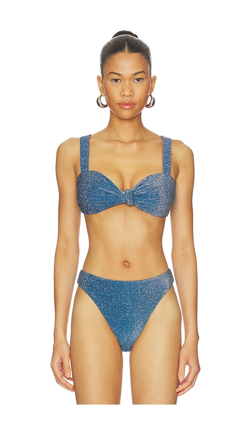 BEACH RIOT Sophia Bikini Top in Blue. - S also in XS, M
