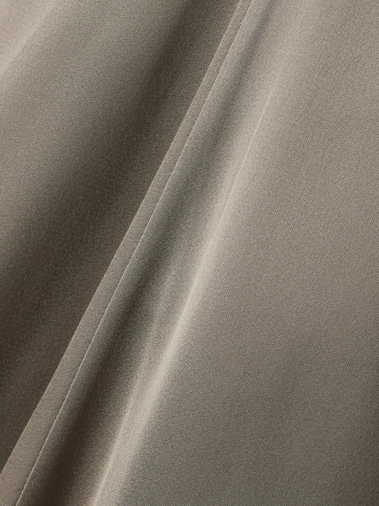 Draped Satin Maxi Dress - Brown