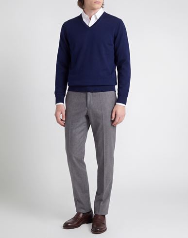 Man Sweater Blue Size 44 Merino Wool