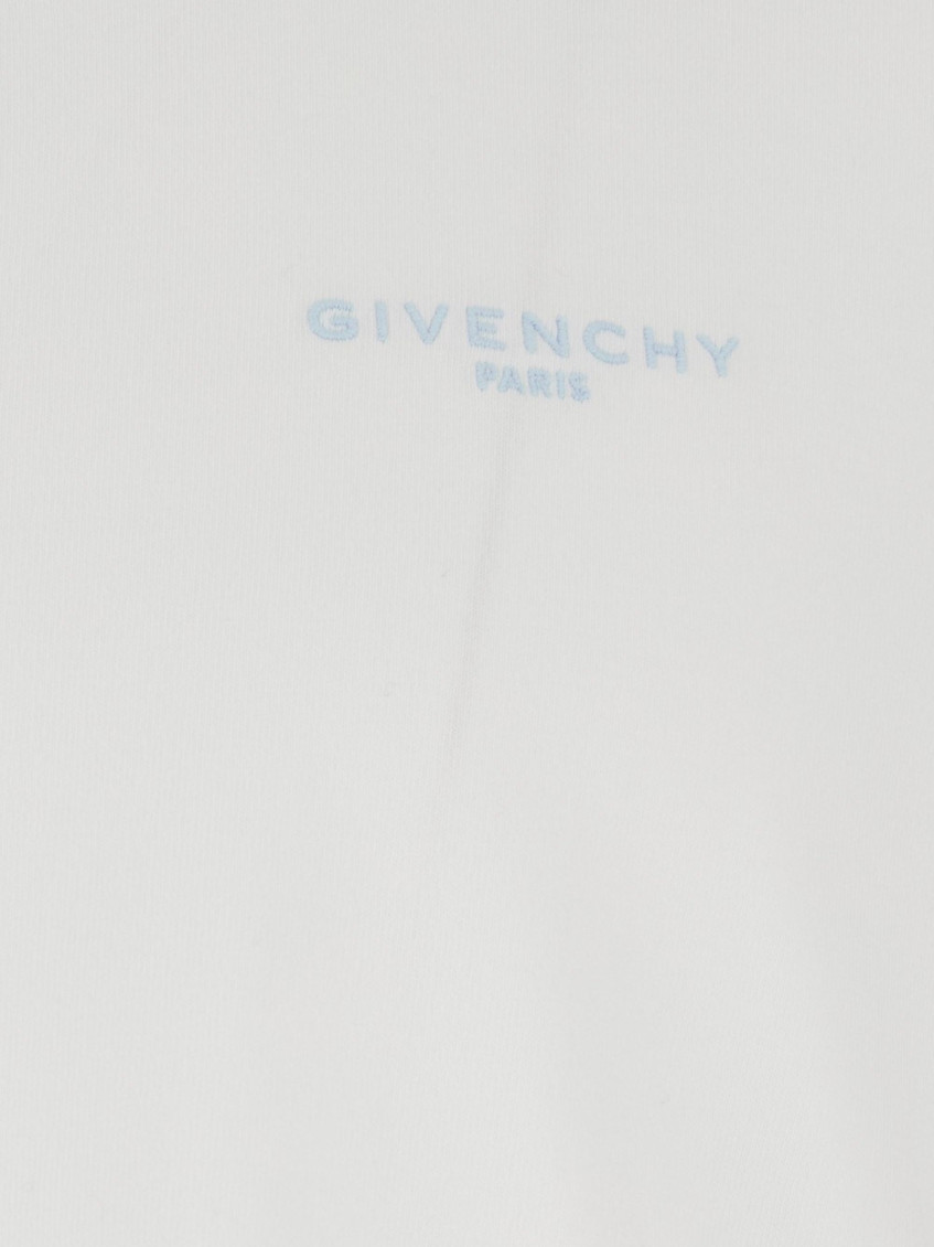 White T-Shirt With Logo On Front Cotton For Men Tshirts And Polo Shirts - Men