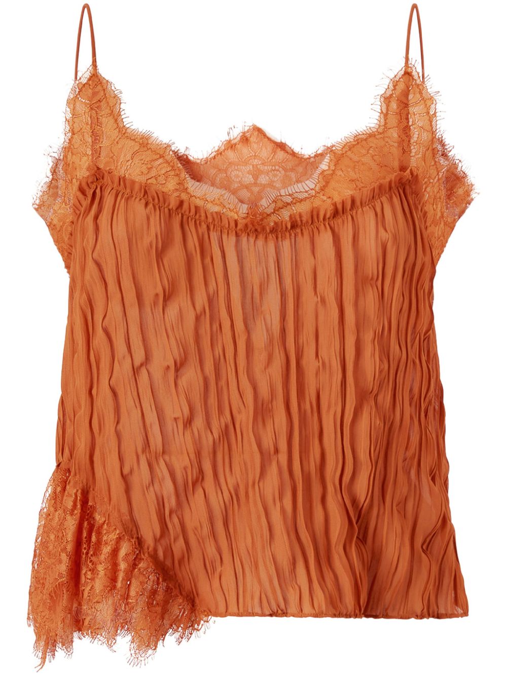 Lace-detailed blouse - Orange