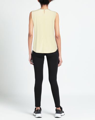 Peserico Easy Woman Top Yellow Size 2 Silk, Elastane