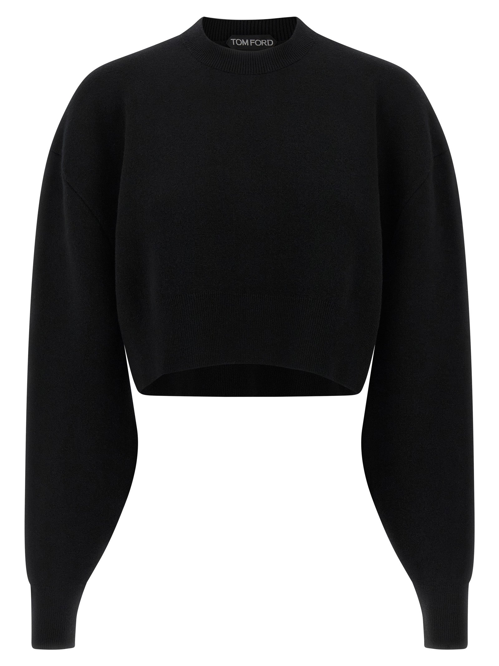 Virgin Wool and Cashmere Sweater — Black
