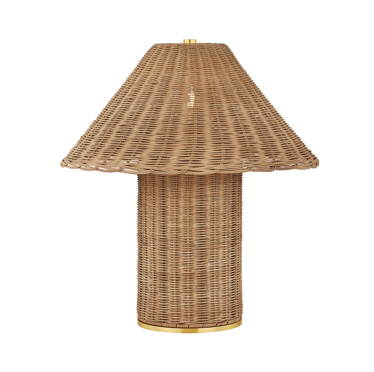 Aged Brass Table Lamp from the Jeanette Collection