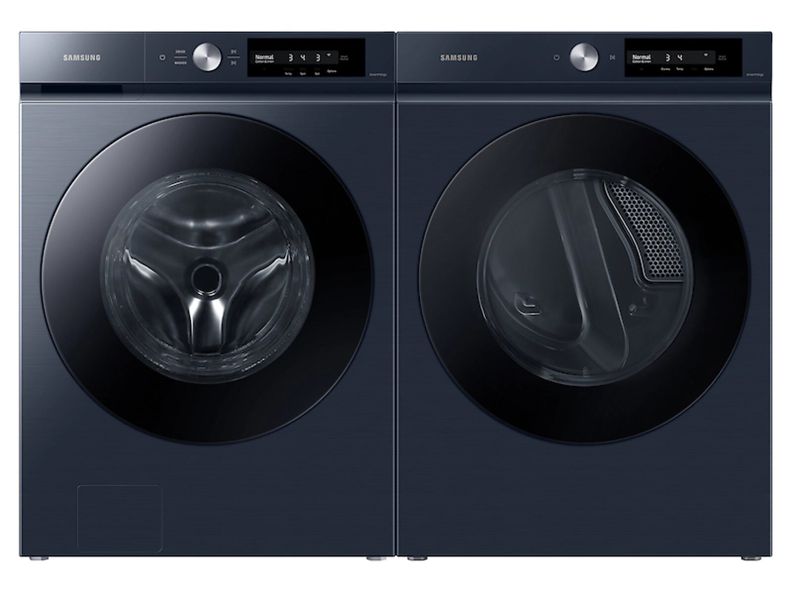 Bespoke 4.6 cu. ft. Large Capacity Front Load Washer with Super Speed Wash and AI Smart Dial in Brushed Navy Blue(WF46BB6700ADUS)