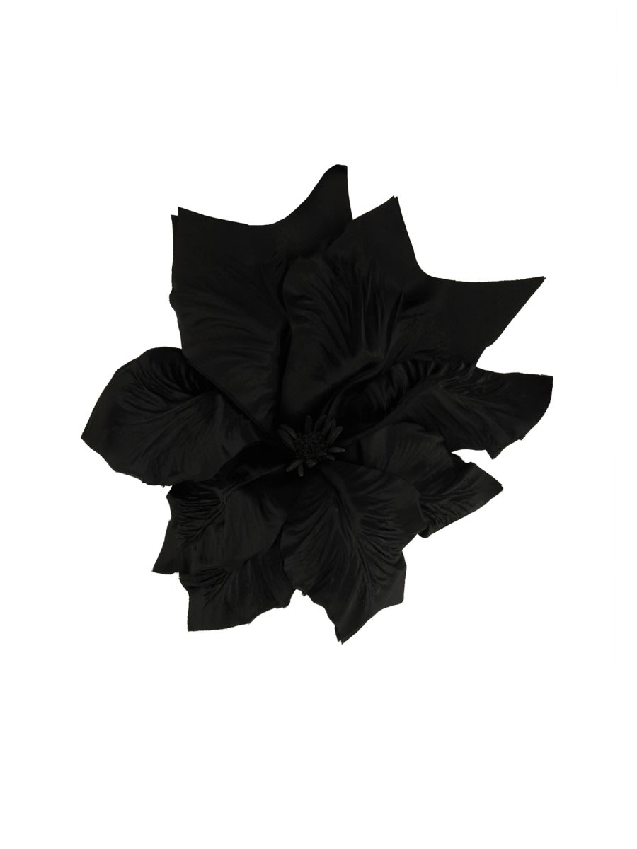 Pavot Flower pin - Black
