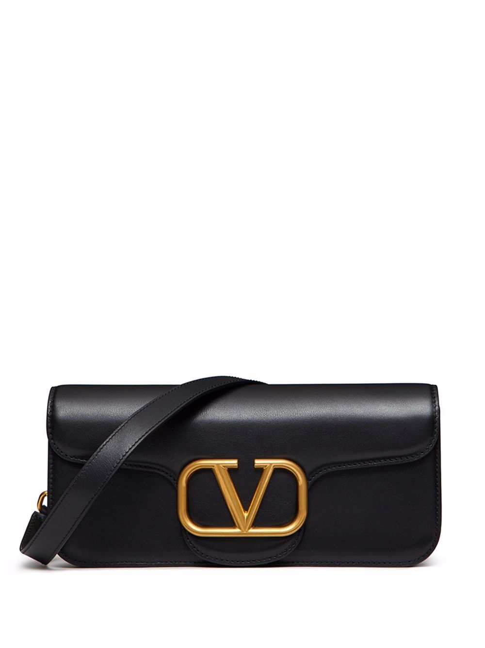 Small VLogo crossbody bag - Black