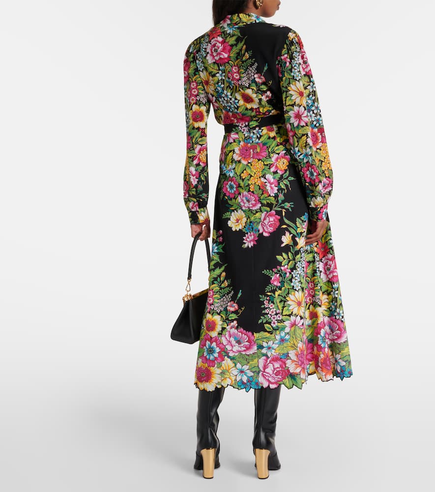 Floral cotton maxi skirt