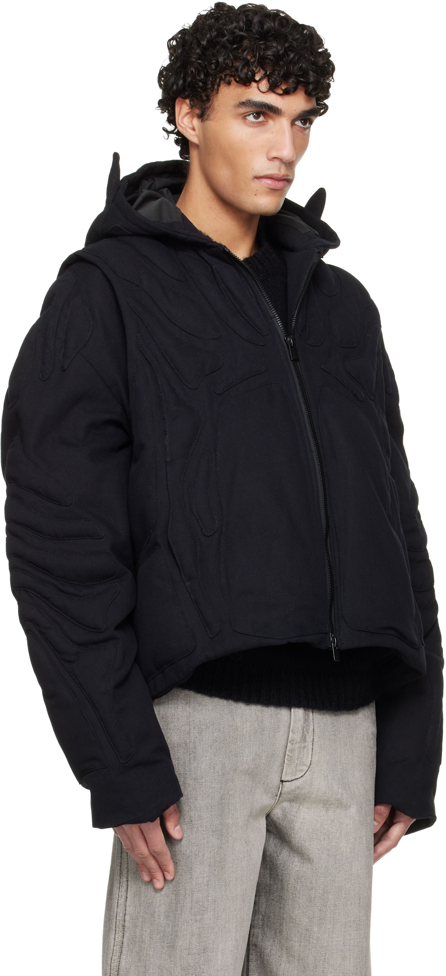 Black Vertebrae Jacket