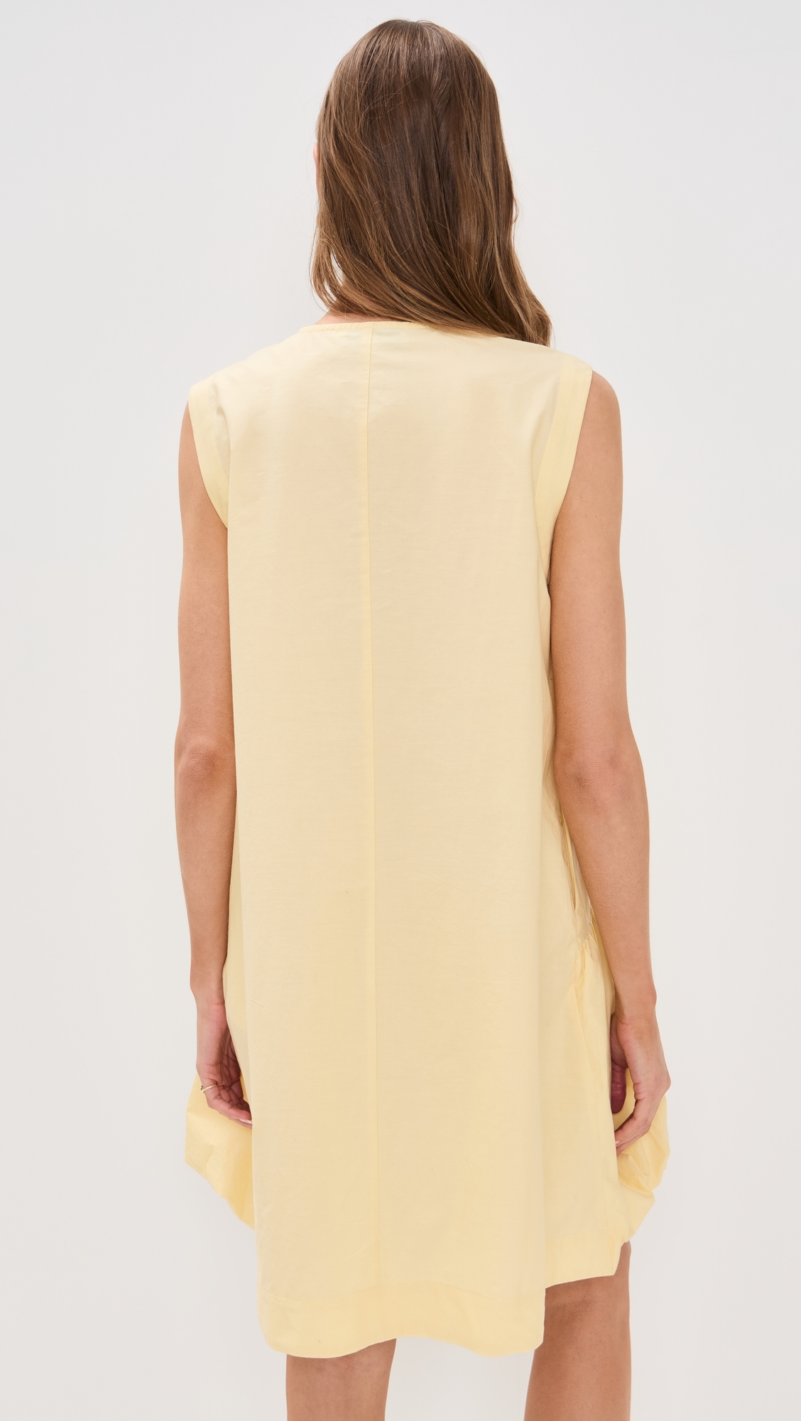 Emmet Poplin Bubble Tank Dress Butter