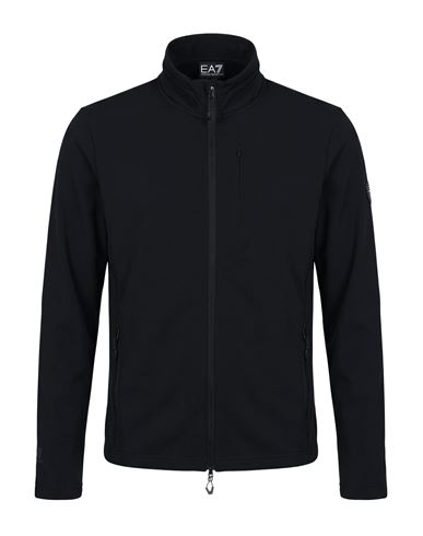 Man Sweatshirt Black Size 3XL Polyester, Elastane